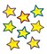 Carson Dellosa 36-Piece Colorful Star Cutouts, Smiley Face Bulletin Board Decorations for Name Tags, Cubbies, Locker Decorations, Posterboard, and Classroom Decor